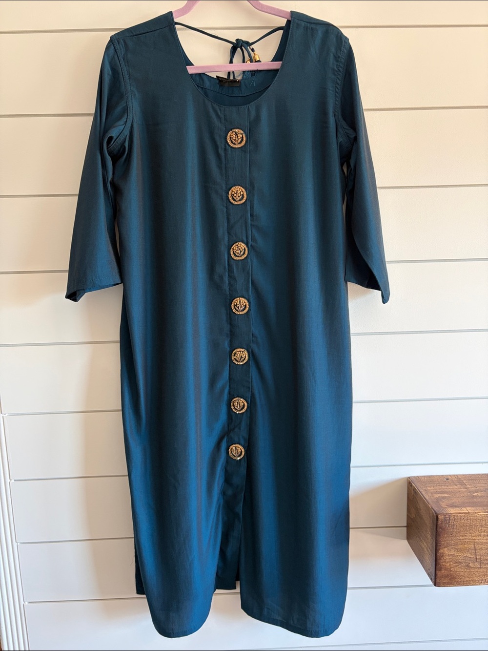 Mahek Dark Teal Kurta Style Tunic Size XL